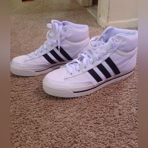 Cute White/Black Fabric Adidas size 10